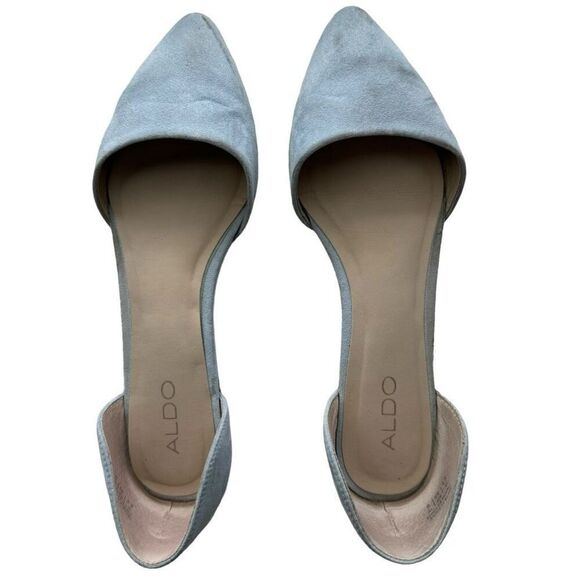 Aldo Women’s Suede D’Orsay Flats Light Blue Size 8.5 - Picture 3 of 7